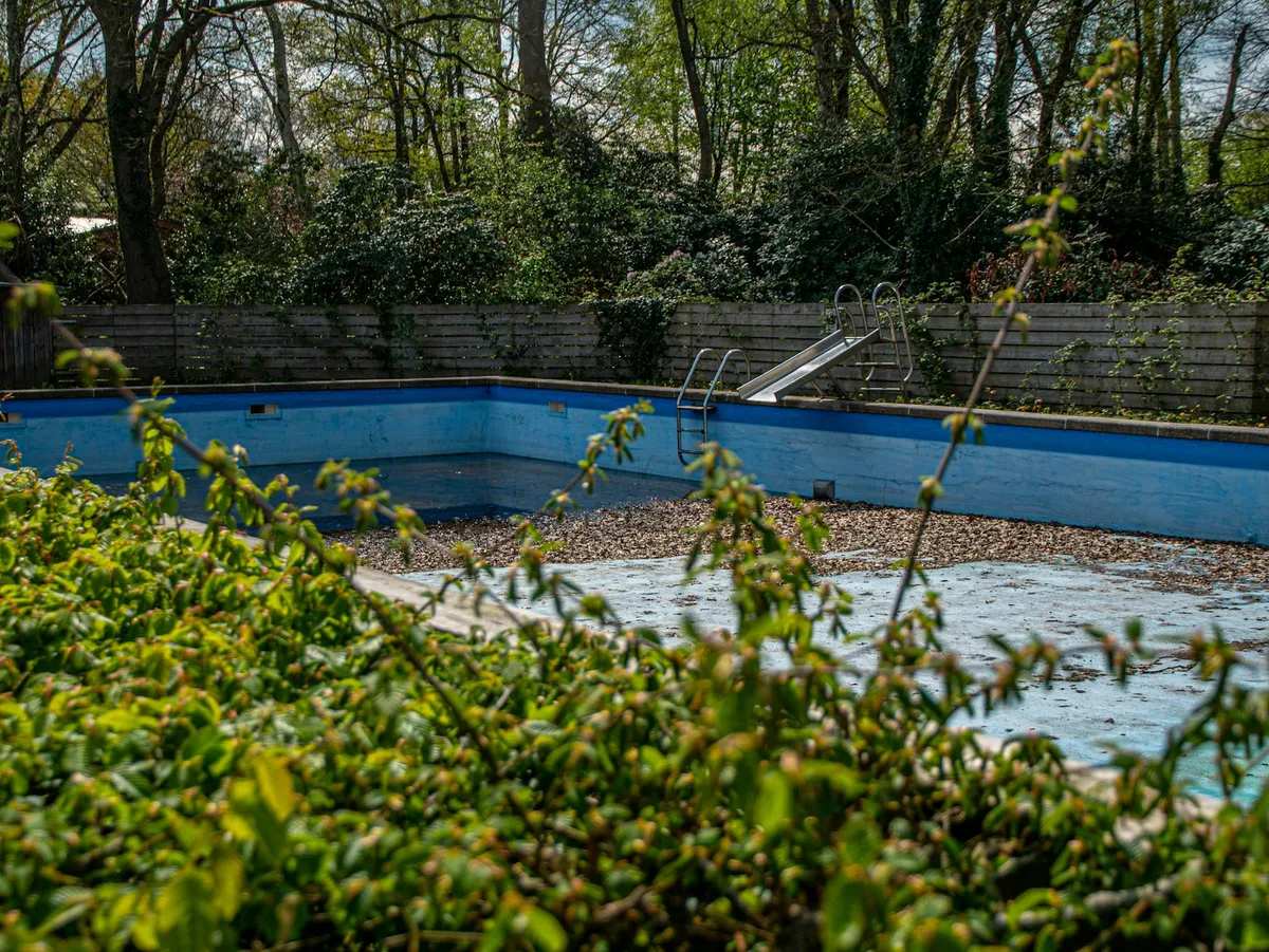 Before: Fall debris cleared, water rebalanced